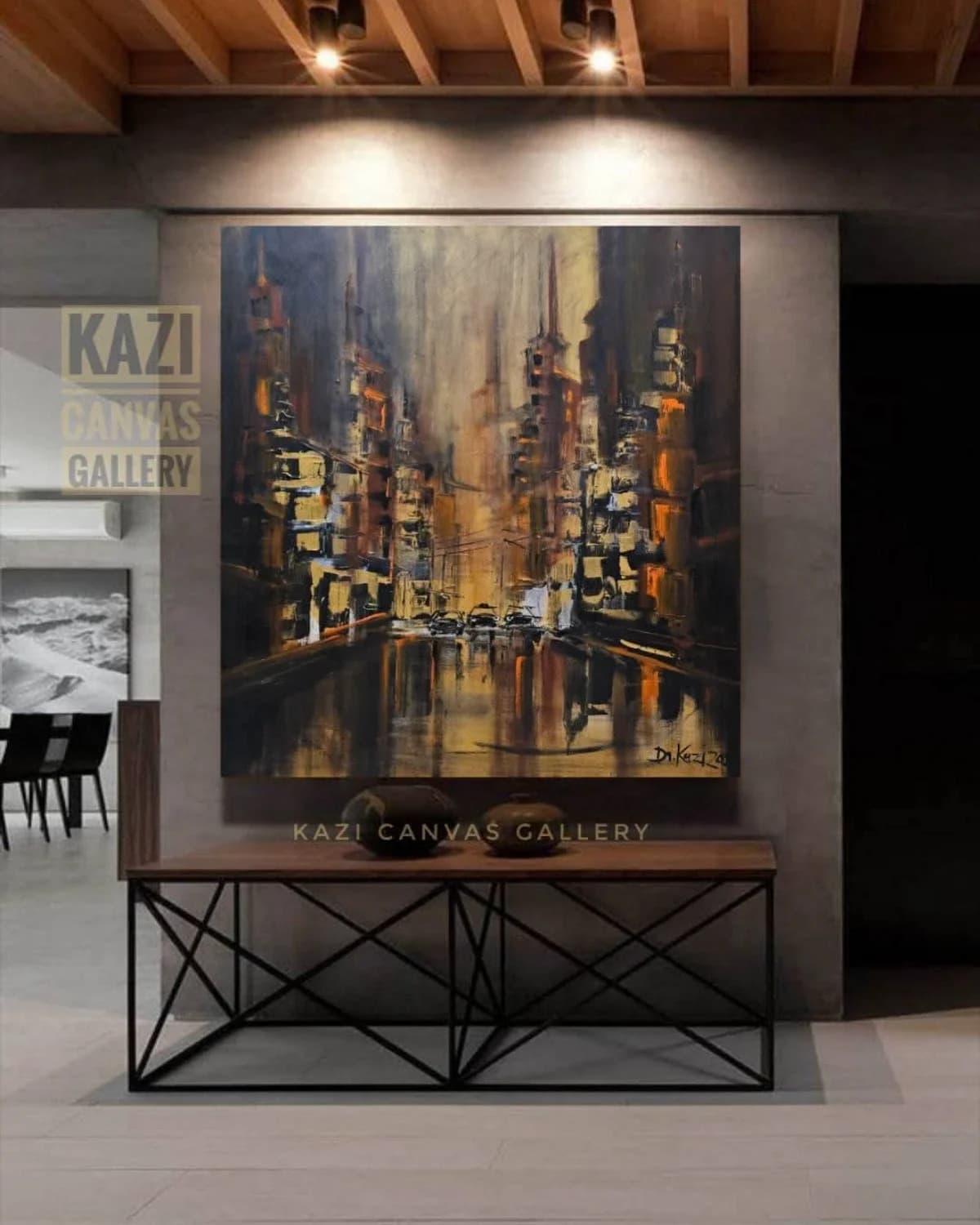 Golden city - Kazi Canvas Gallery