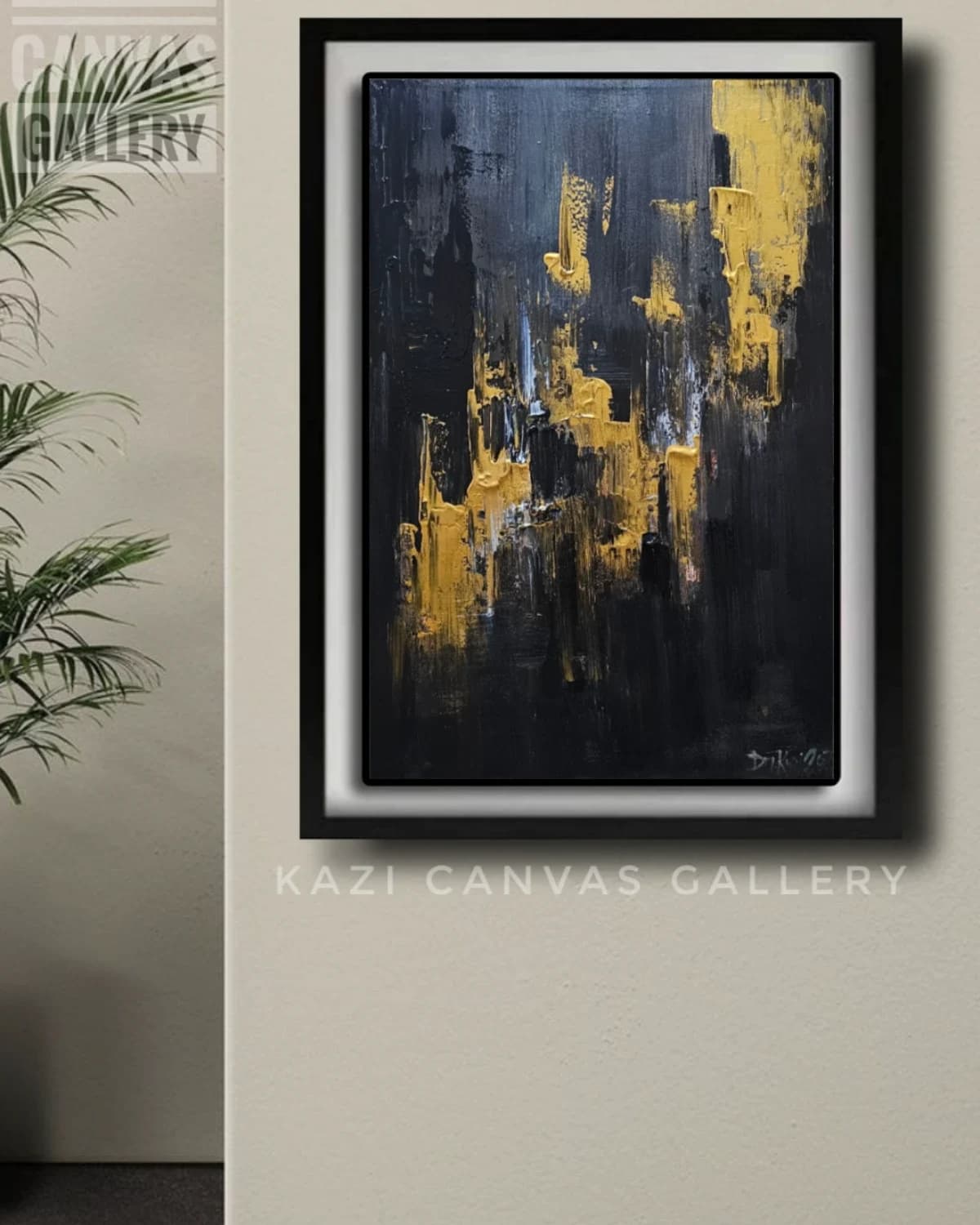 Golden & black abstract